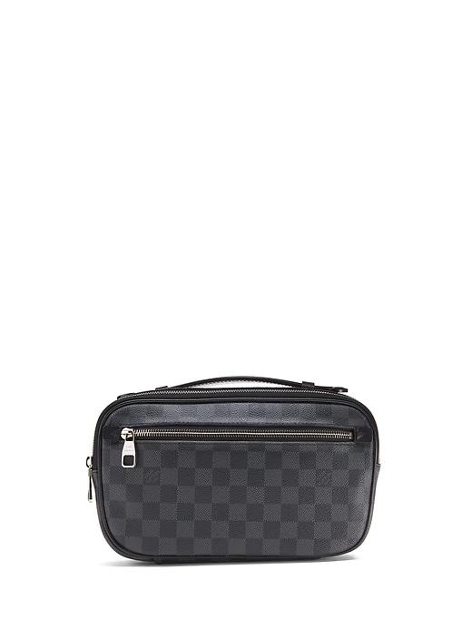 Banana Republic Mens Luxe Finds   Louis Vuitton Damier Graphite Ambler Belt Bag Black & Ecru Size One Size