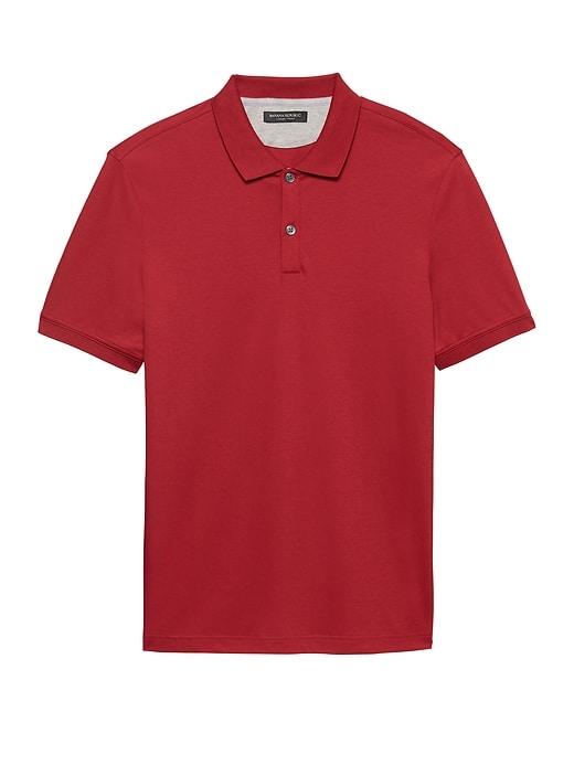 Banana Republic Mens Slim Luxury-touch Polo Shirt Firebrick Red Size Xxs