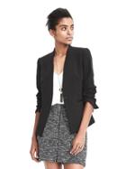 Banana Republic Womens Collarless Blazer - Black