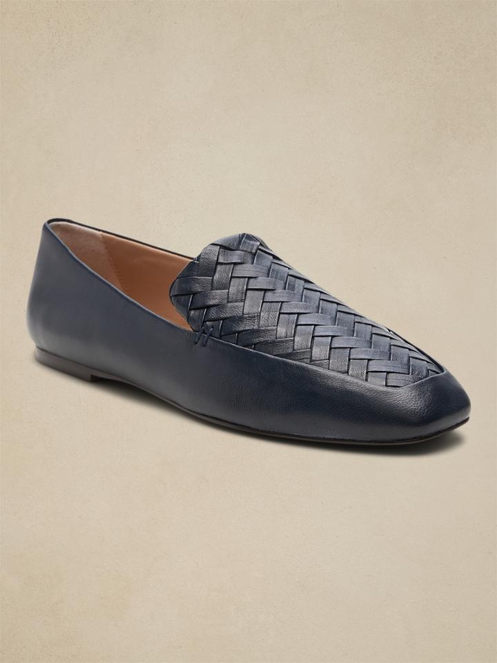 Woven Leather Soft Loafer