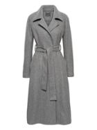 Banana Republic Womens Italian Melton Wool-blend Belted Maxi Coat Dark Charcoal Gray Size Xxs