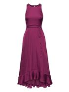 Banana Republic Womens Fit-and-flare Maxi Dress Raspberry Size 14