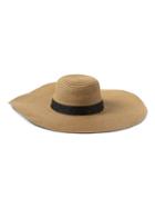 Banana Republic Womens Packable Raffia Floppy Sun Hat Honey Brown Size S/m