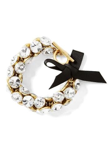 Banana Republic Ice Button Bracelet - Clear Crystal