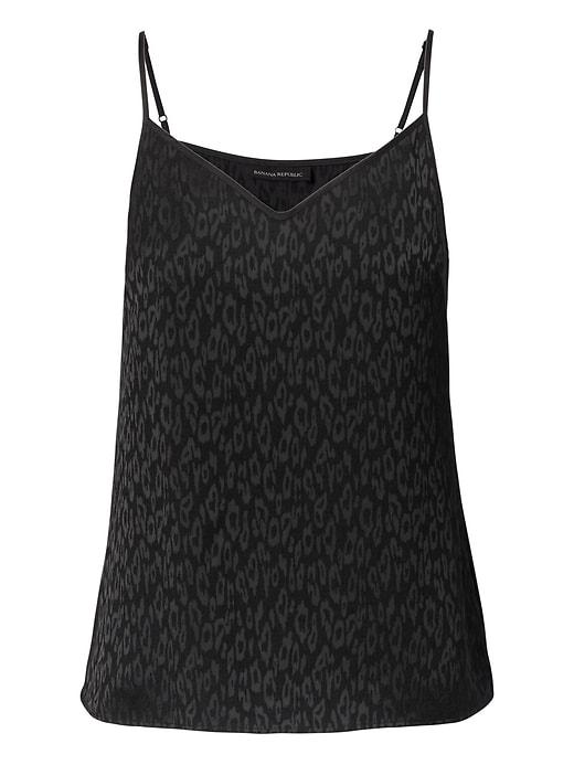 Banana Republic Womens Animal Print Essential Cami - Black