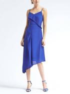 Banana Republic Womens Strappy Asymmetrical Foldover Dress - Royal Azure