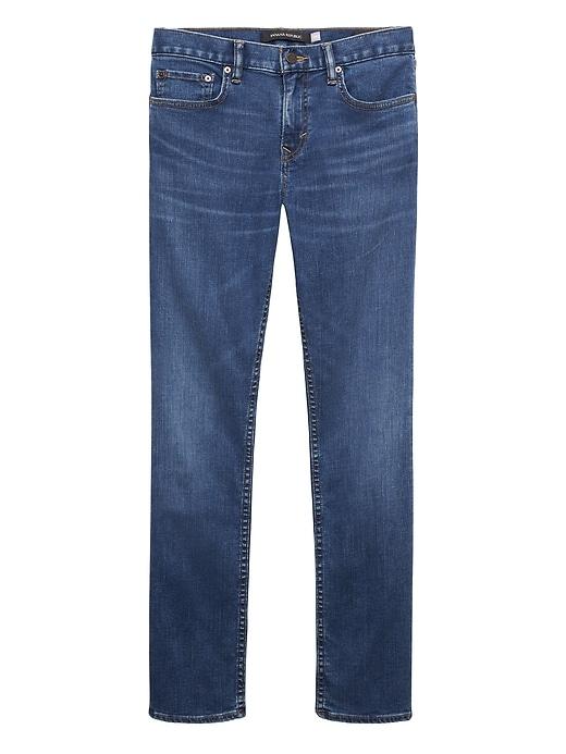 Banana Republic Mens Slim Rapid Movement Denim Medium Wash Jean Warrior Wash Size 35w