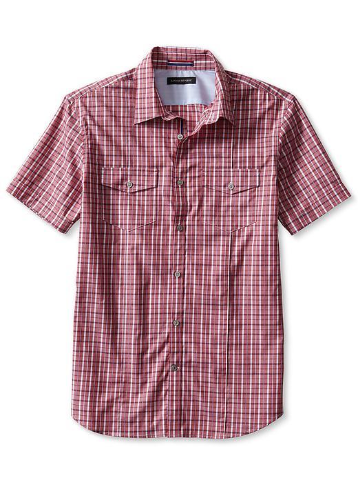 Banana Republic Short Sleeve Check Utility Shirt
