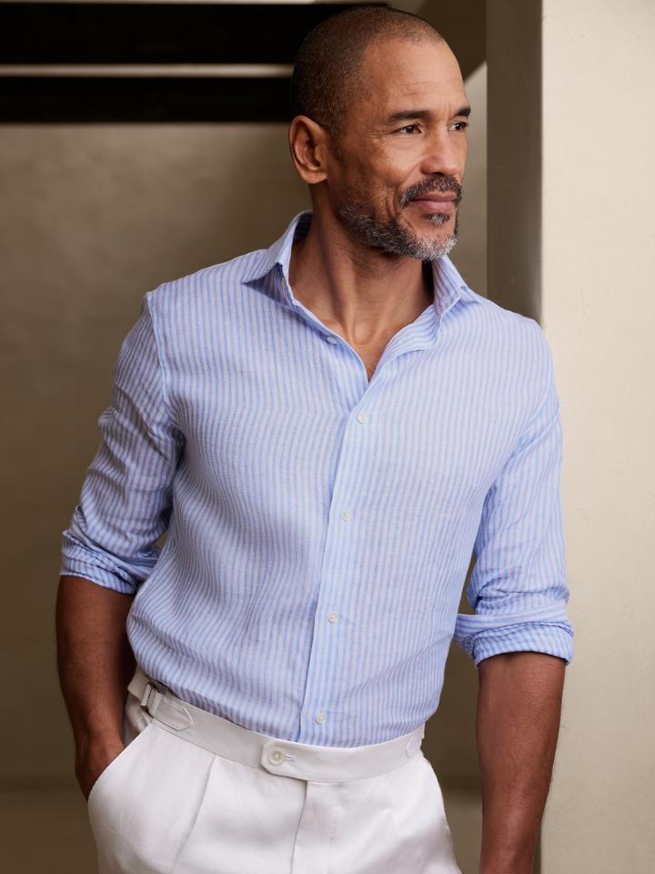 Linen-cotton Dress Shirt