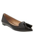 Banana Republic Womens Anika Italian Leather Flat Size 10 - Black