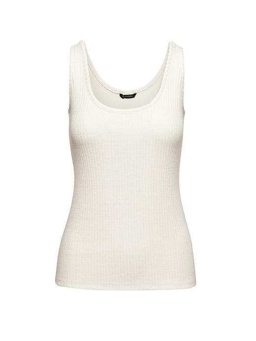 Banana Republic Womens Soft Jersey Rib-knit Tank White Size Xs