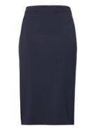 Banana Republic Womens Machine-washable Italian Wool Blend Pencil Skirt With Side Slit Navy Size 0