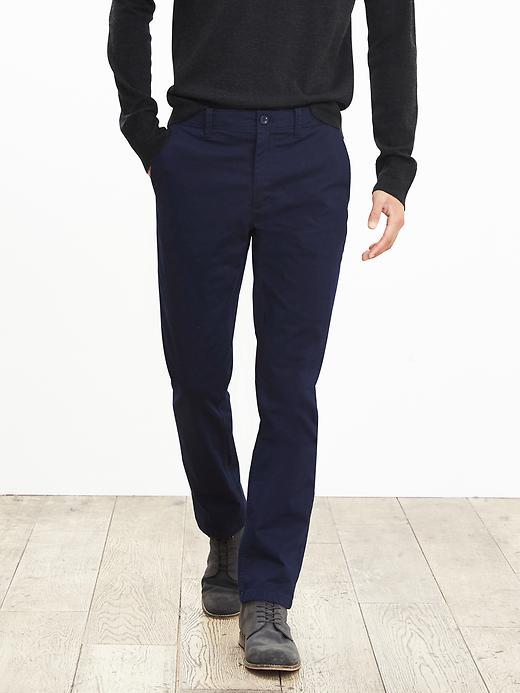 Banana Republic Mens Aiden Slim Flannel Lined Chino Size 32w 36l Tall - Preppy Navy