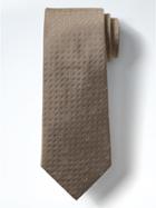 Banana Republic Mens Monogram Textured Geo Silk Nanotex Tie - Deep Taupe