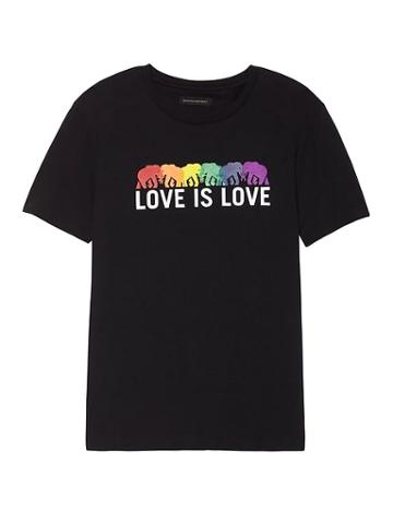Banana Republic Mens Pride 2018 Love Is Love Crew-neck T-shirt (men';s Sizes) Black Size L