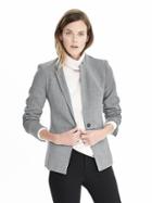 Banana Republic Womens Lightweight Wool Inverted Collar Blazer Size 0 - Gray