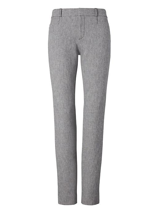 Banana Republic Womens Petite Sloan Skinny-fit Texture Pant Charcoal Size 12