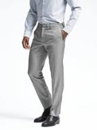 Banana Republic Slim Non Iron Gray Cotton Pant - Black/white