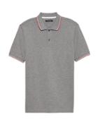 Banana Republic Mens Slim Luxury-touch Tipped Polo Shirt Heather Gray Size M