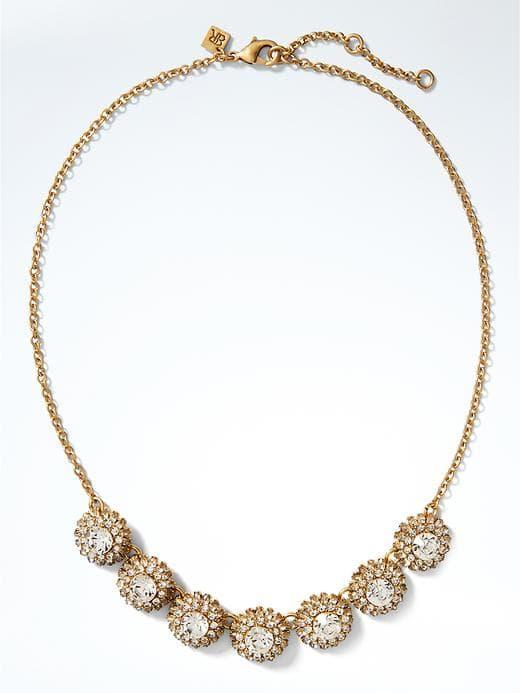 Banana Republic Sparkle Burst Necklace - Clear