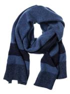 Banana Republic Mens Stripe Cashmere Scarf Size One Size - Navy