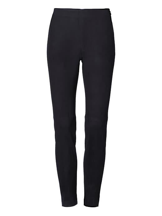 Banana Republic Womens Life In Motion Devon-fit Stretch Suede Legging Navy Size 16