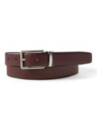 Banana Republic Mens Reversible Saffiano Leather Belt Burgundy Red Size 36
