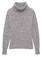 Banana Republic Womens Confetti Wool-blend Turtleneck Sweater Gray With Multi Color Size Xs
