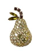 Banana Republic Womens Pave Pear Brooch Gold Size One Size