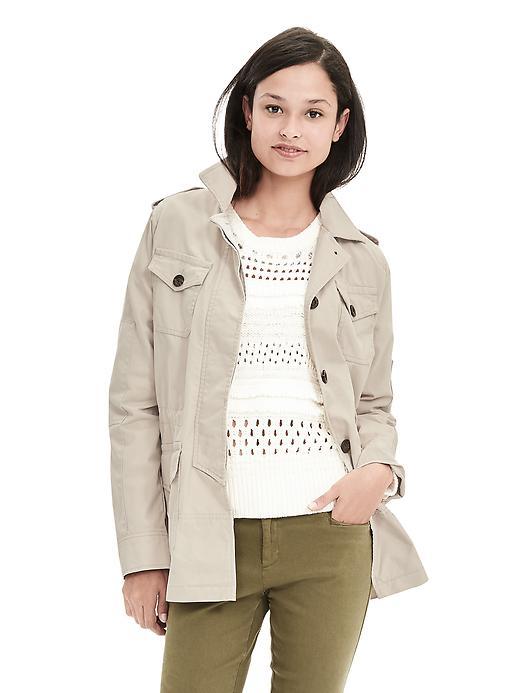 Banana Republic Womens Stone Military Jacket Size L - New Stone