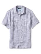 Banana Republic Mens Space Dye Linen Shirt Size L Tall - Blue Water