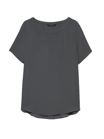 Banana Republic Womens High-low Hem Top Midnight Hour Black Size S