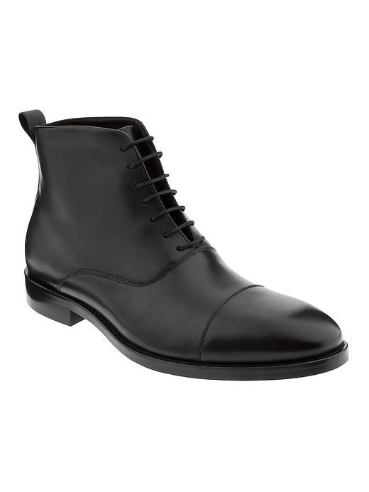Banana Republic Mens Trevor Oxford Toe Cap Boot - Black