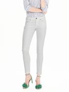 Banana Republic Womens White Skinny Ankle Jean Size 0 Short - Lily Wash