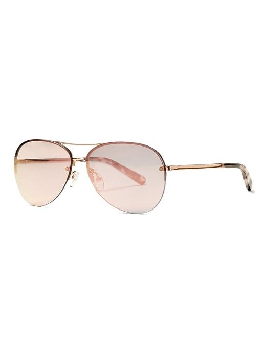 Banana Republic Womens Brett Sunglasses Rose Gold Size One Size