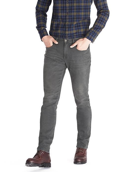 Banana Republic Mens Slim Gray Japanese Traveler Jean - Gray