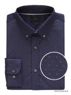 Banana Republic Mens Monogram Grant Slim-fit Italian Cotton Print Shirt Indigo Size M