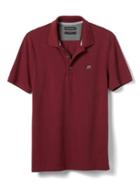 Banana Republic Mens Slim Pique Polo - Dark Maroon Global
