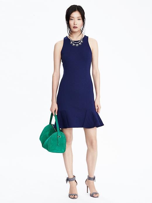 Banana Republic Womens Ponte Tulip Dress Size 0 - Blue
