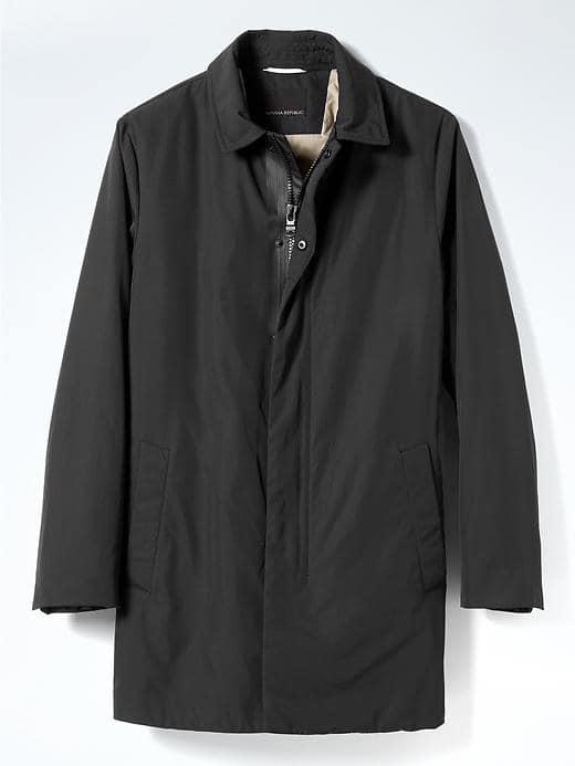 Banana Republic Mens Nylon Mac Jacket - Black