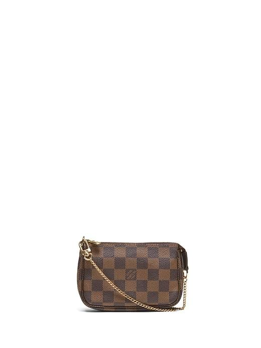Banana Republic Mens Luxe Finds   Louis Vuitton Damier Ebene Pochette Mini Brown Burlap Size One Size