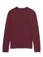 Banana Republic Mens Core Temp Waffle-knit Long-sleeve T-shirt California Burgundy Red Size L