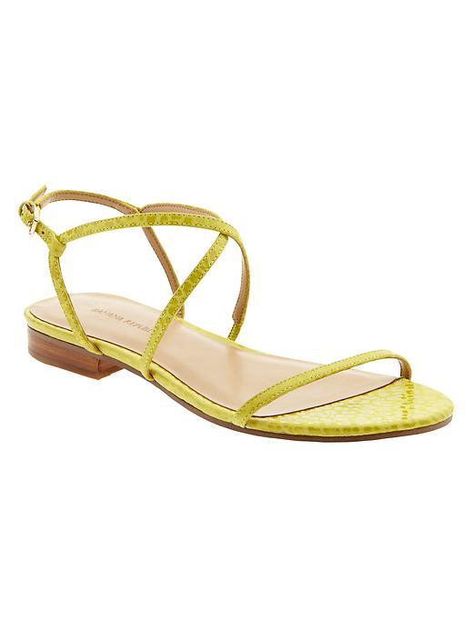 Banana Republic Talia Leather Sandal Size 10 - Yellow