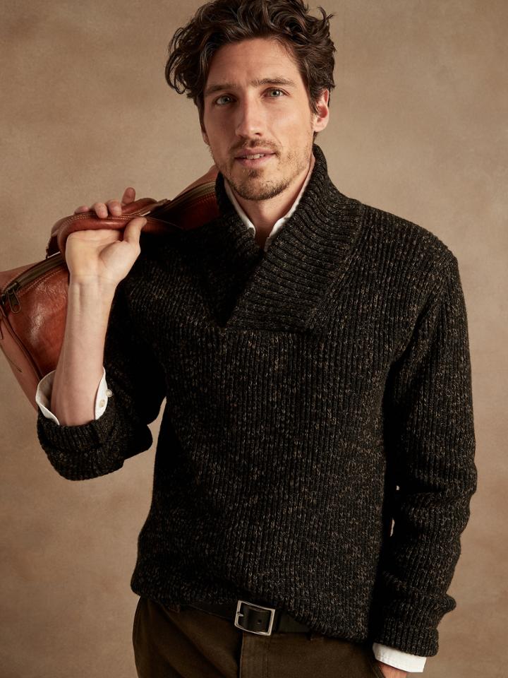 Italian Marbled Popover Sweater