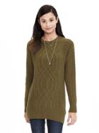 Banana Republic Womens Todd &amp; Duncan Cable Knit Cashmere Tunic Size L - Green