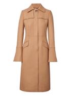 Banana Republic Womens Italian Melton Wool-blend Long Trench Coat Camel Size 0