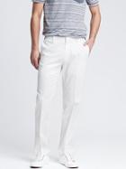 Banana Republic Modern Slim Non Iron Cotton Pant Size 32w 36l Tall - White
