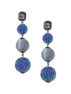 Banana Republic Womens Colored Baubles Clip-on Statement Earring Blue Multi Size One Size