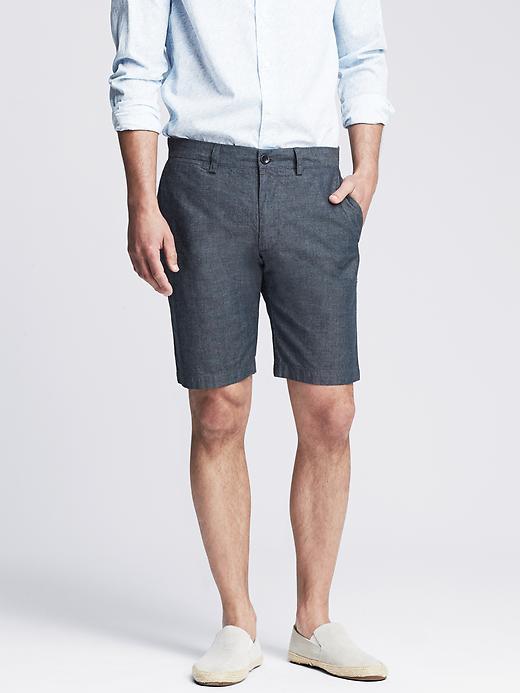 Banana Republic Aiden Slim Chambray Short Size 30w - Blue