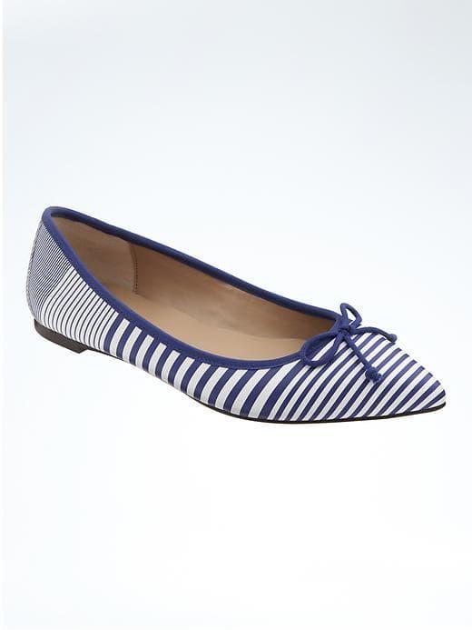 Banana Republic Pointed Toe Robin Ballet Flat - Blue Stripe
